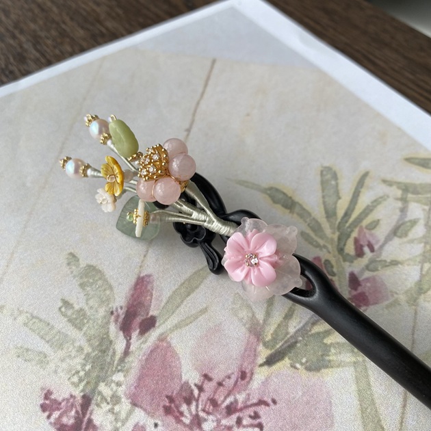 芬芳蔓蔓黑檀木髮簪